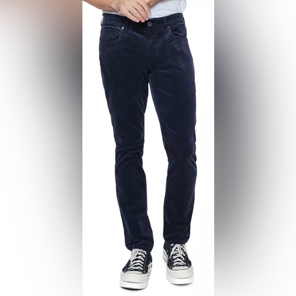 PAIGE Men's Lennox Deep Blue Corduroy Pants